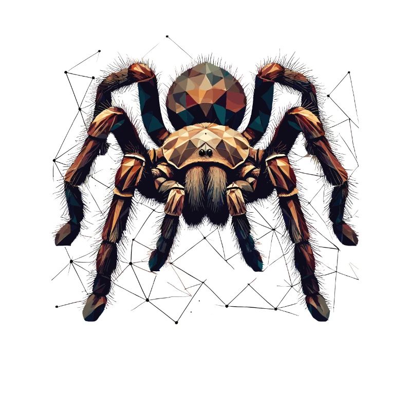 Tarantel große Spinne Polygon Kunst