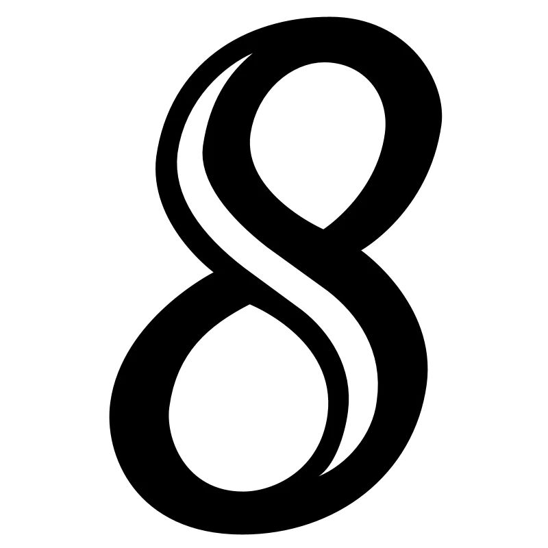 Decorated Number 8 Eight