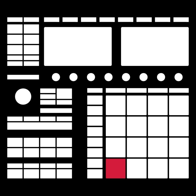 DRUM MACHINE SAMPLER COMPUTER PADS
