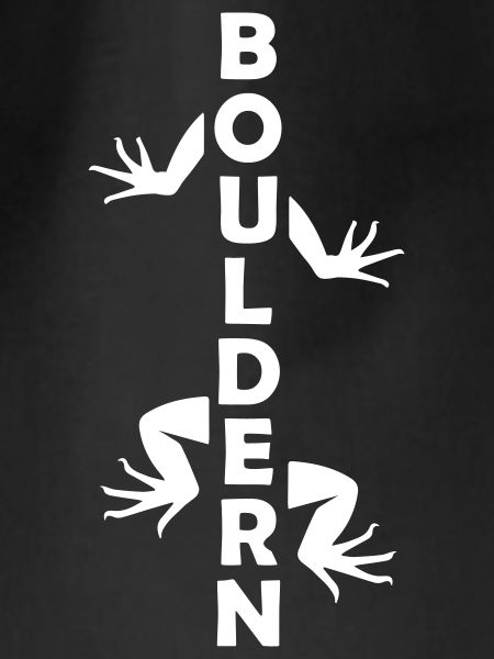 Bouldern, wie eine Echse