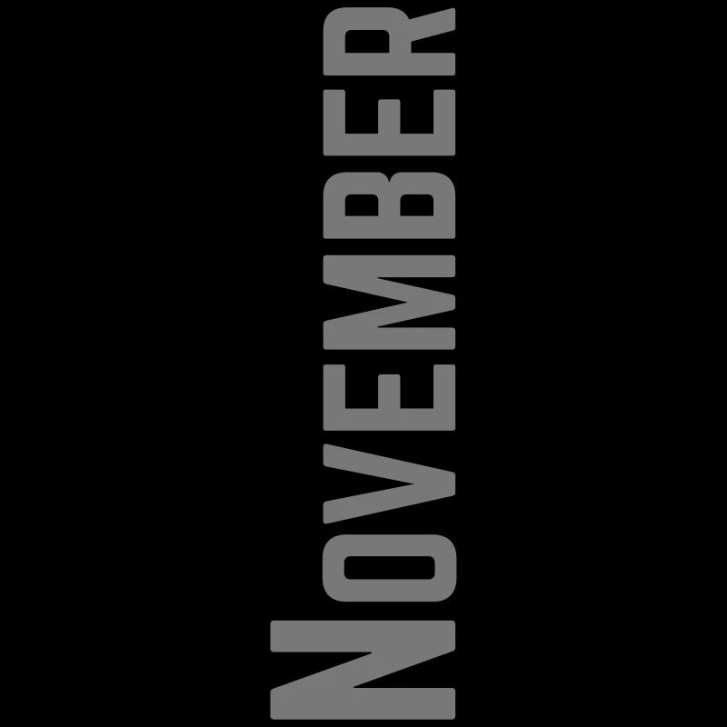 November month as text | Color customizable