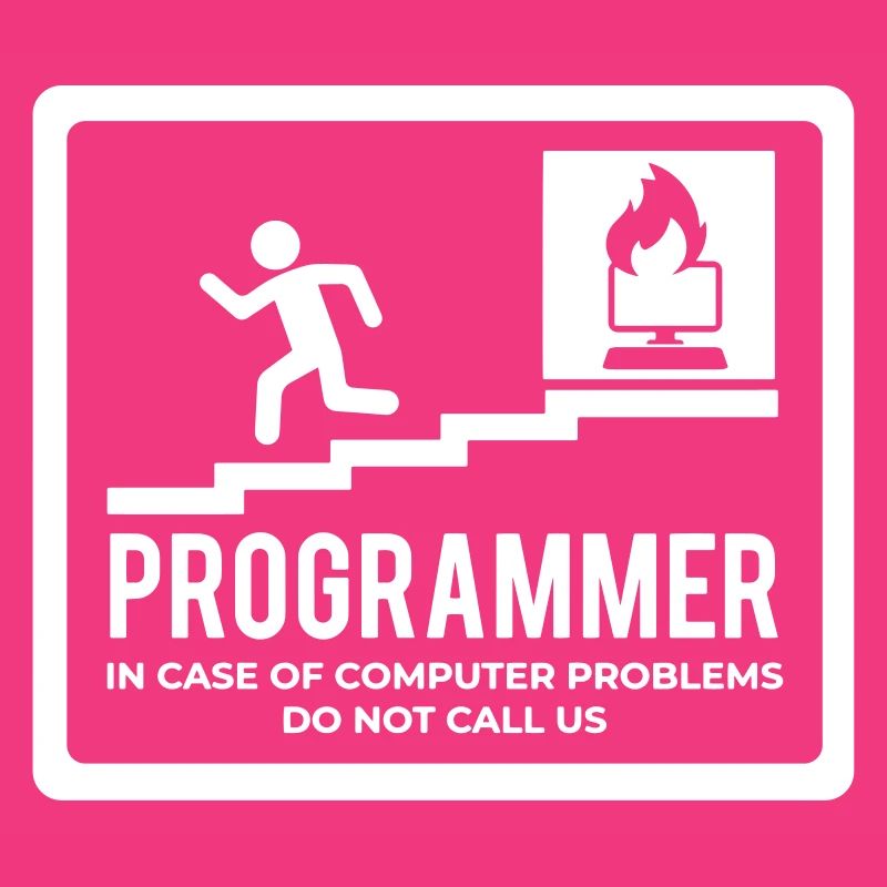 coder shirt in case of computer problems