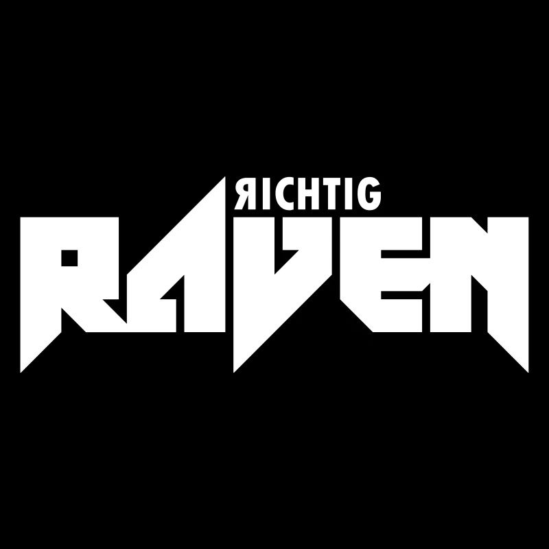 Richtig Raven Schriftzug