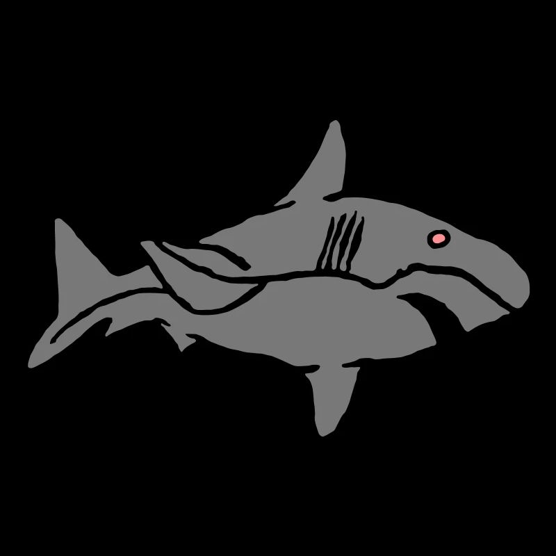 Poisson Requin Prédateur Eau Graffiti Océan