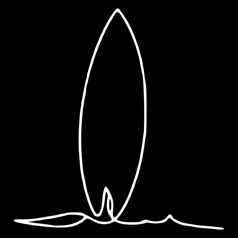 Surfboard One line White