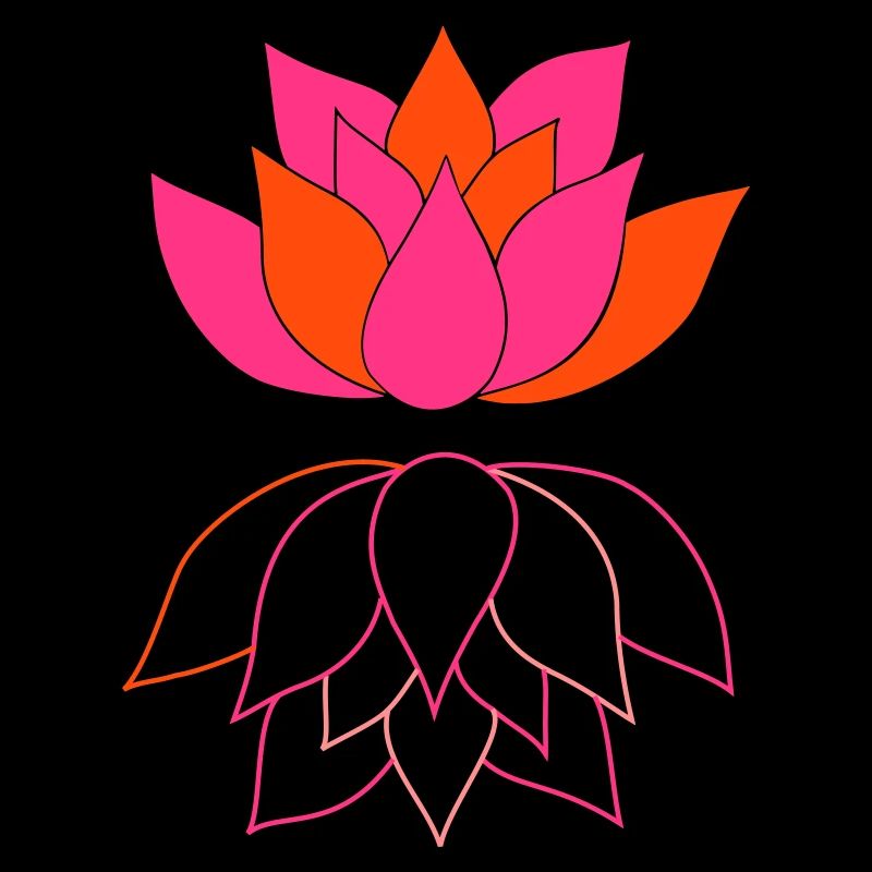 Lotus with mirror image