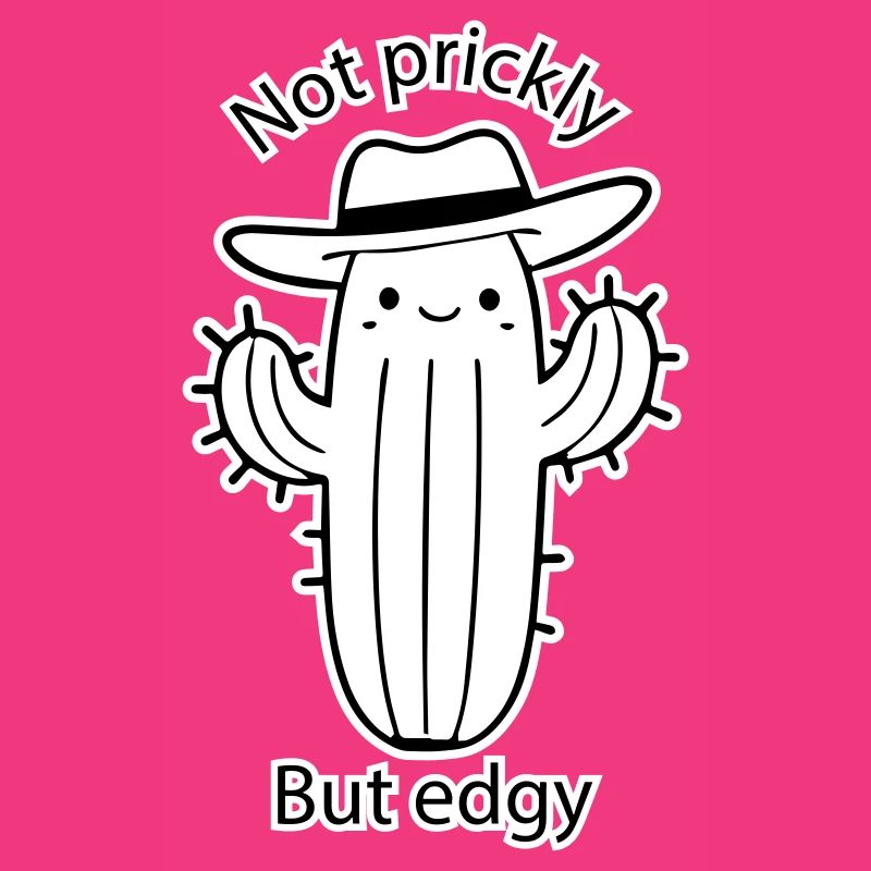 Cute Cactus with hat - Not prickly, but edgy