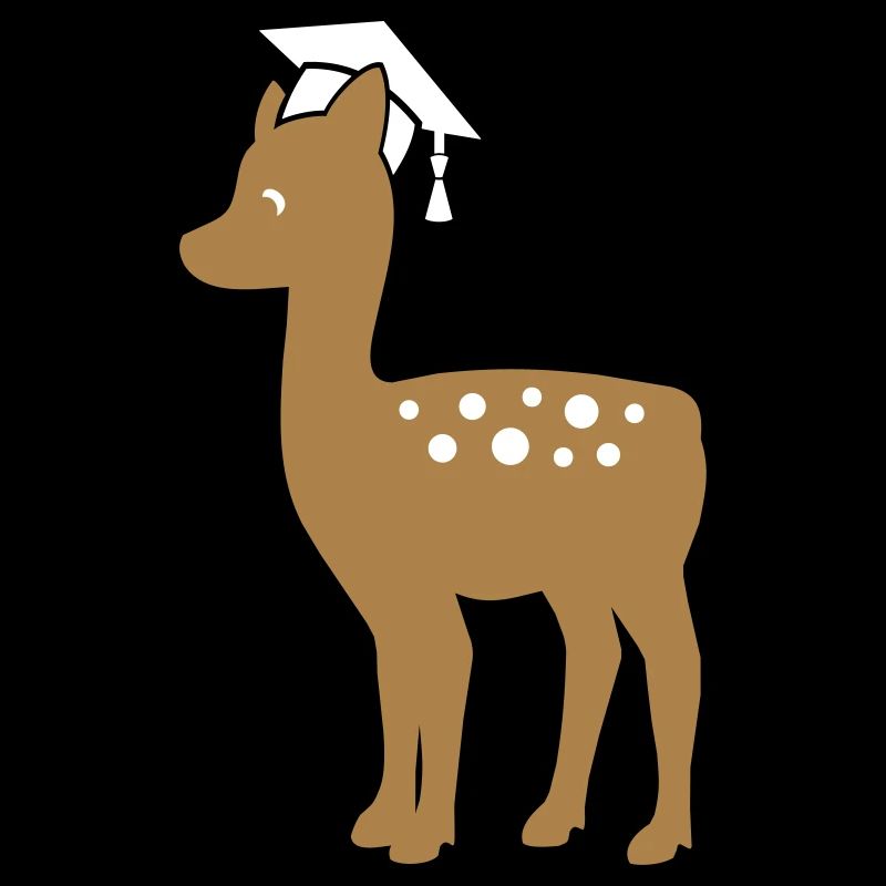Fawn with mortarboard - gift for doctoral thesis