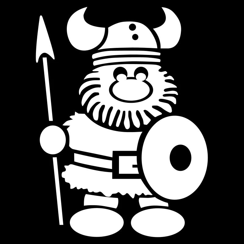 Lustiger kleiner Wikinger Krieger