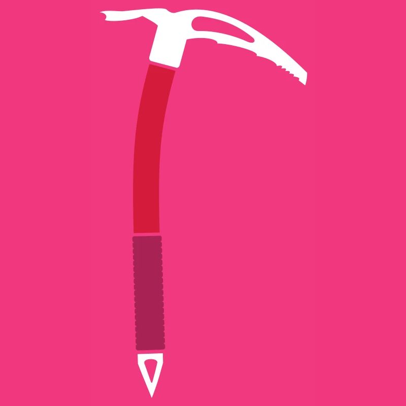 Ice axe three-color vector