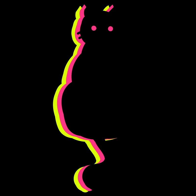 Leuchtkatze pink