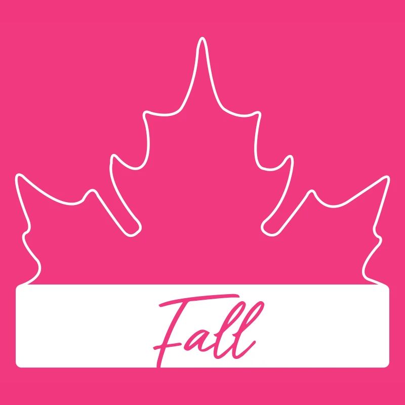 Welcome Fall with Maple Leaf - simple design