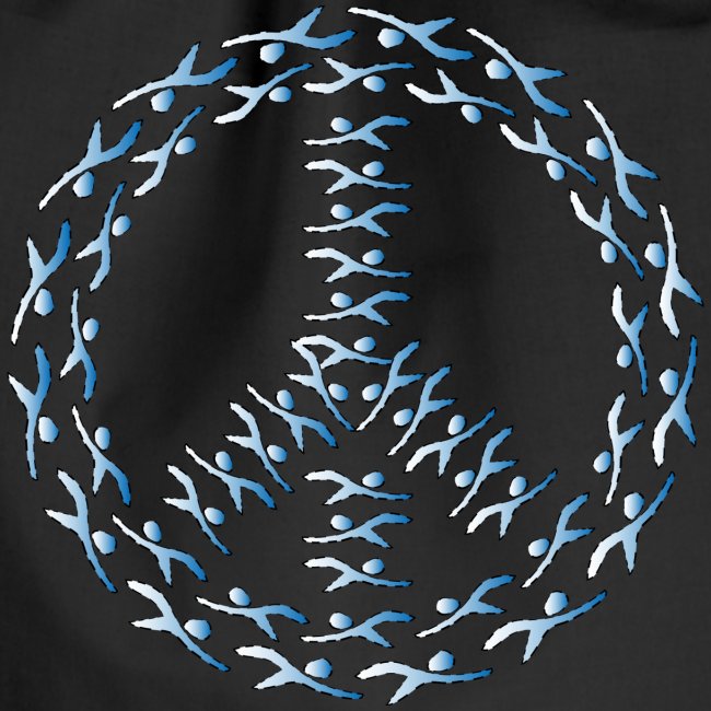 peace symbol swimmer