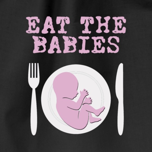 eat the babies - Drawstring Bag