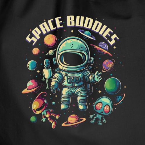 Space Buddies - Planeten, Astronaut und Aliens - Turnbeutel