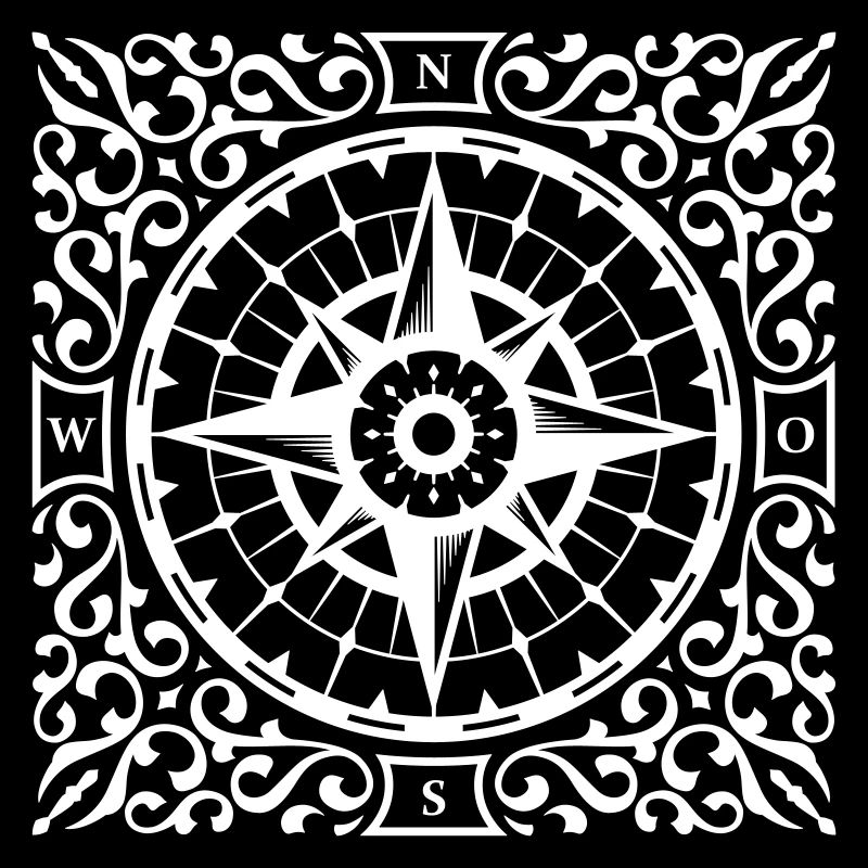 Compass ornaments
