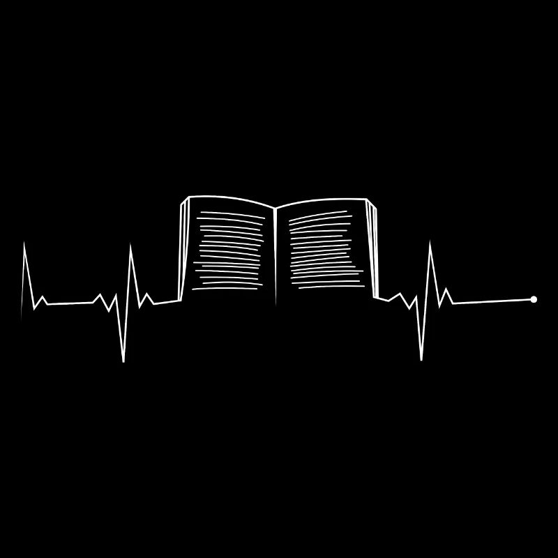 Open Book Heartbeat Print