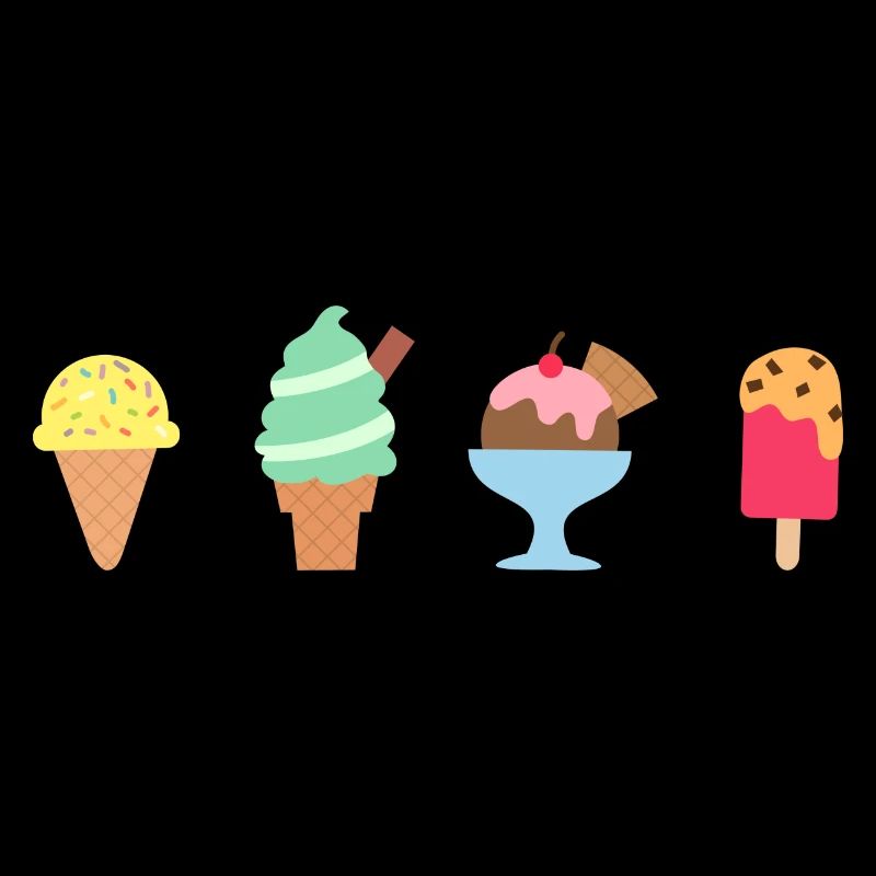 Crème glacée colorée pour l’été