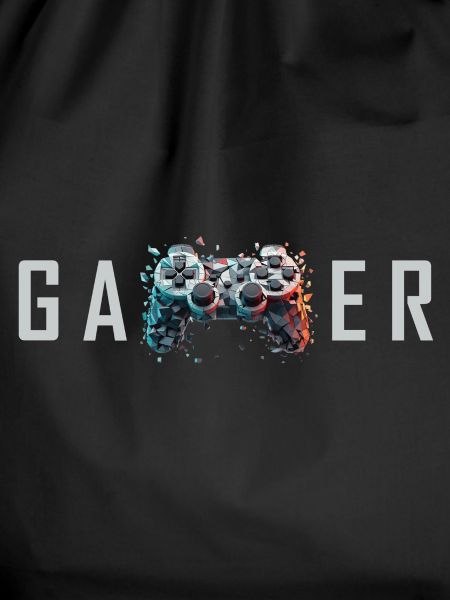 Gamer Schriftzug 3D Controller Nerd Geschenk