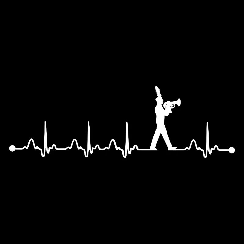 Heartbeat Baritone ECG Marching Band Mom Dad