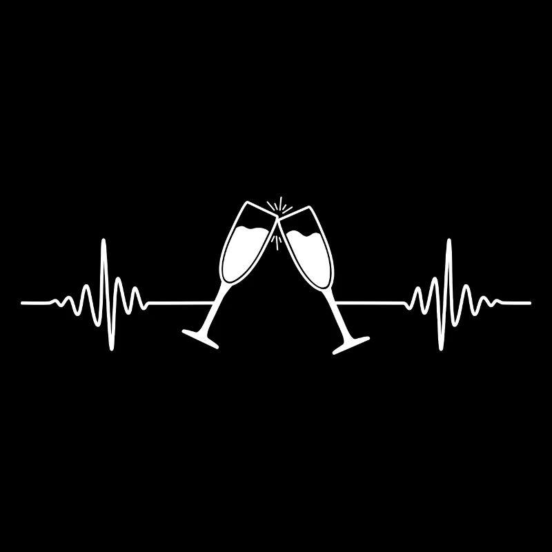 Sparkling wine heartbeat