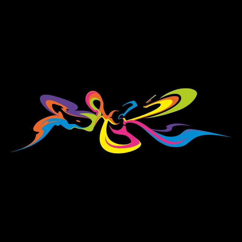 Psychedelic Butterfly - Back Graffiti Design