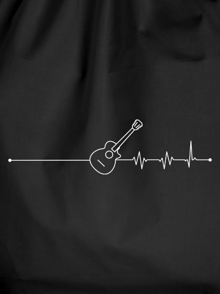Guitar Heartbeat Line Art