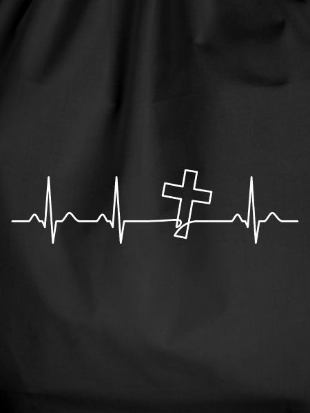 Christian Cross Heartbeat Faith Gift