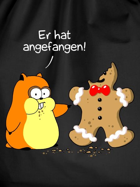 Hamster vs. Lebkuchenmann (whiteline)