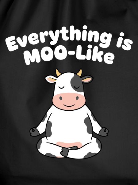 Zen Cow Meditation Motif
