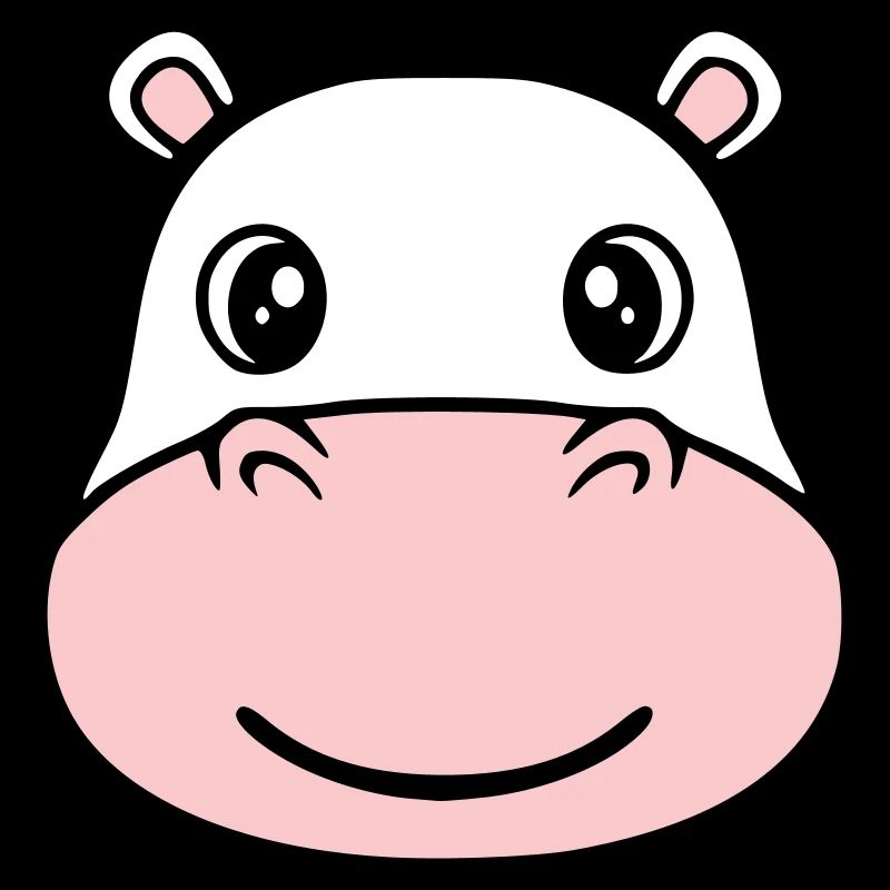 Hippopotamus Head Face Mask Smile