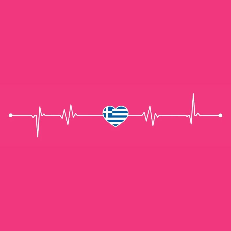 Griechische Herzschlag-Flagge