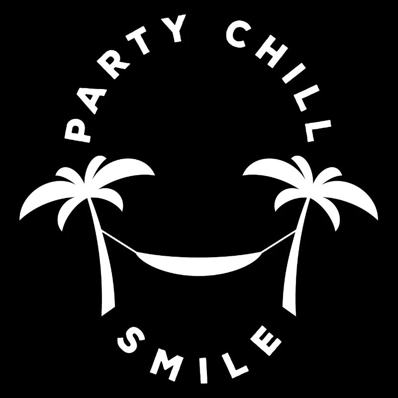 Palm Tree Hammock Party, Chill, Smile, Summer