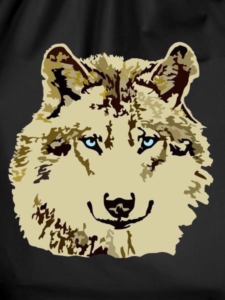 Wolf brown blue eyes