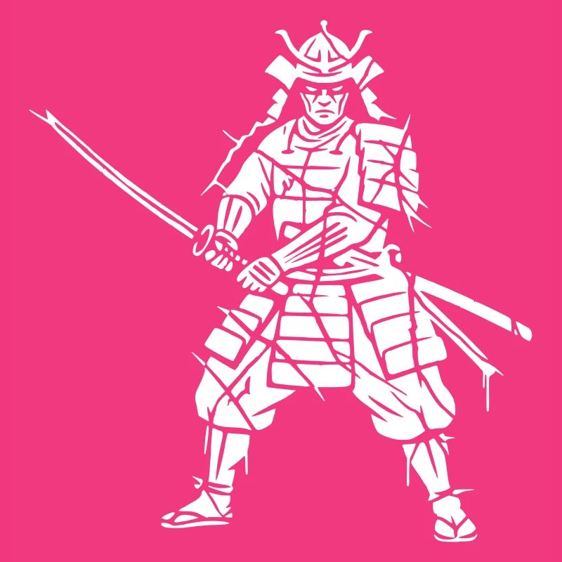 Samurai Sliver Mosaic Art Vector