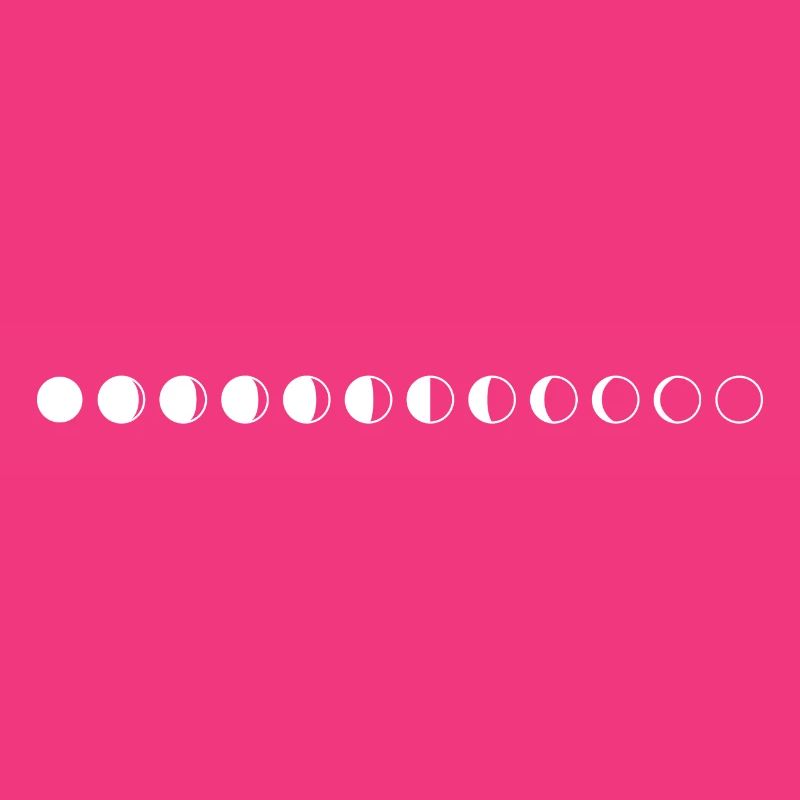 Moon phases circles