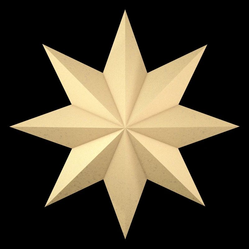 3d christmas star