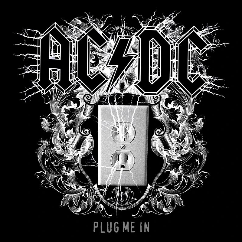 AC/DC Logo Avec Prise De Courant Plug Me In