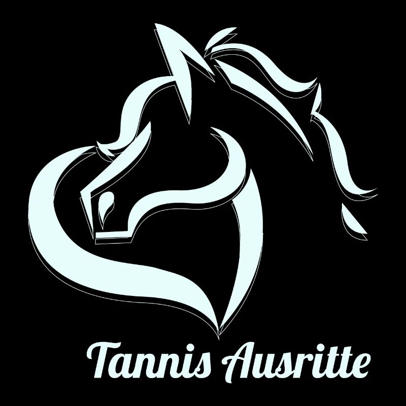 Tannis Ausritte logo hellblau schwarz mit Name