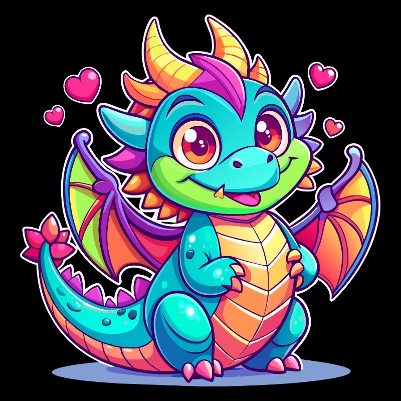 Farbenfroher Drache