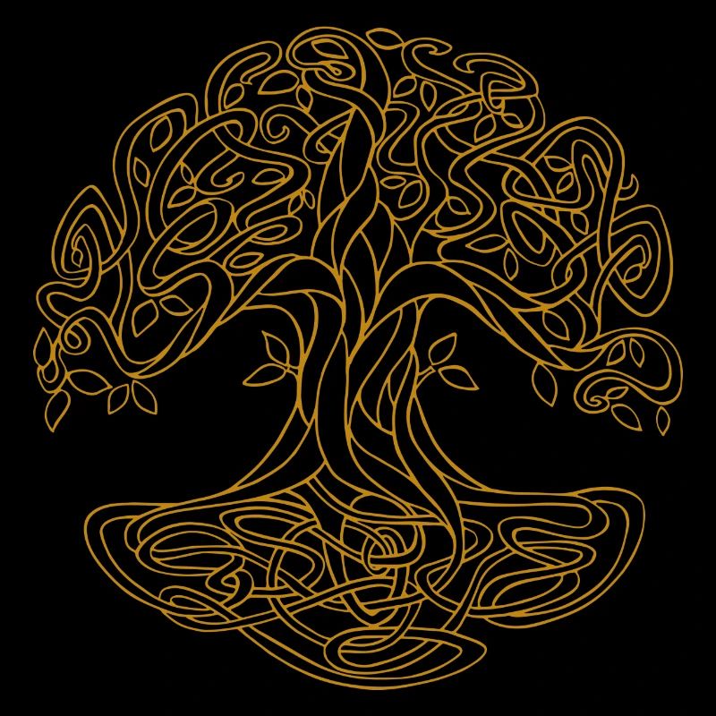 Yggdrasil the Celtic world tree gold