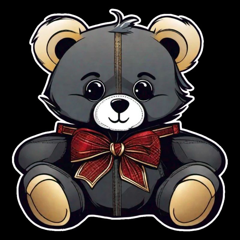 Ours en peluche mignon avec noeud