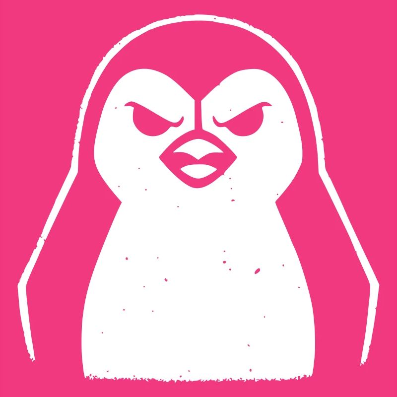 penguin stencil grunge minimalist-vector Linux