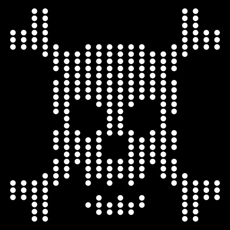 Gepunkteter Totenkopf-Halbton