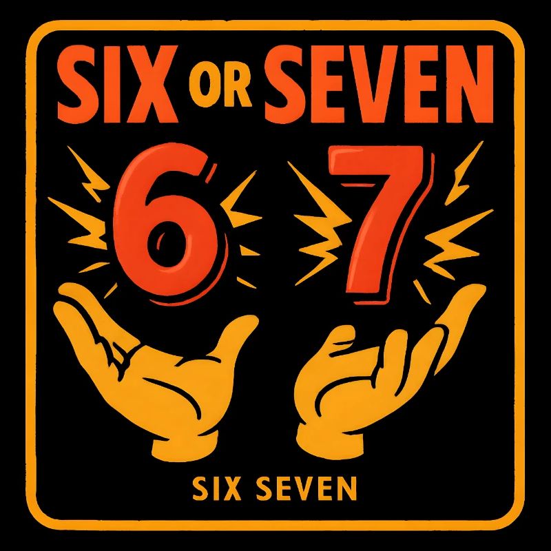 Six Seven 67 Idée d’humour de mème drôle