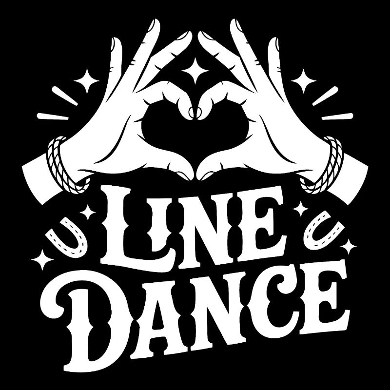 LineDance Heart Hand Graphic