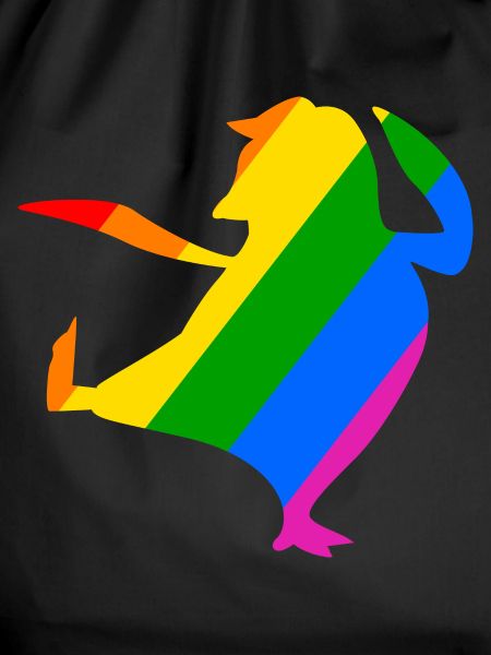 Rainbow Penguin Does Karate
