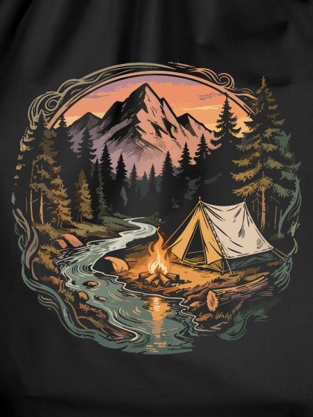 Bergwald Camping am Feuer