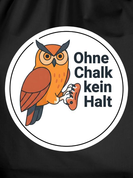 Bouldern Chalk Eule Klettern Shirt