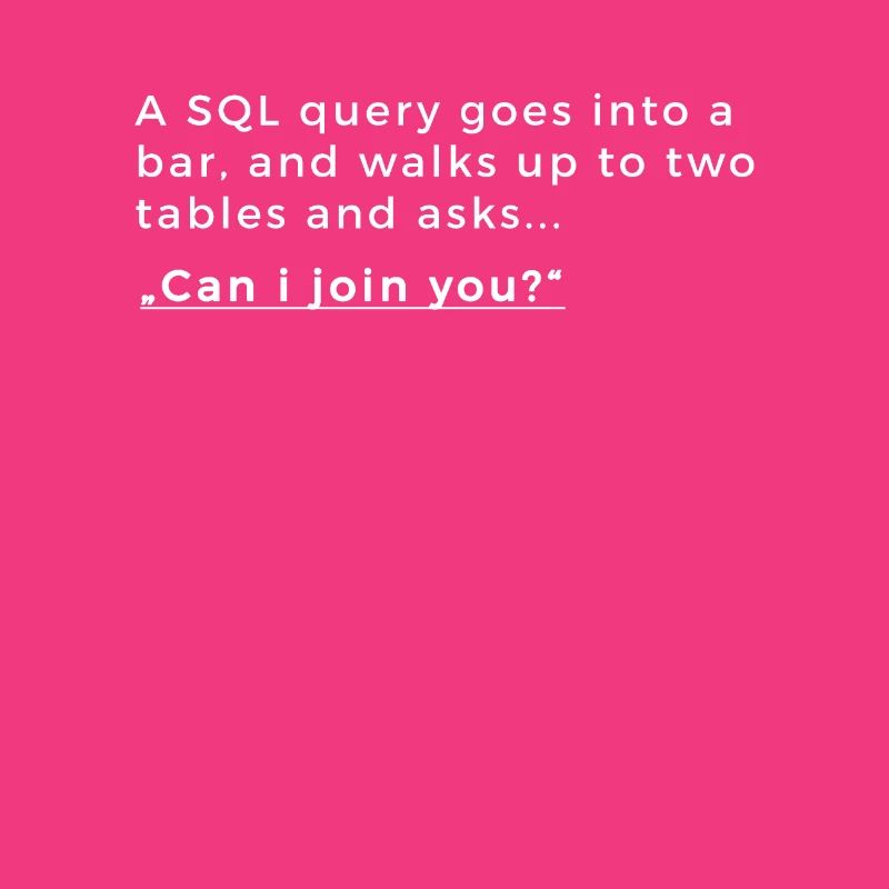 Database joke - SQL joke